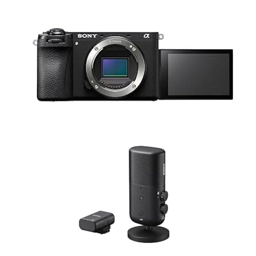 Camera + Sony Wireless Streaming Microphone ECM-S1