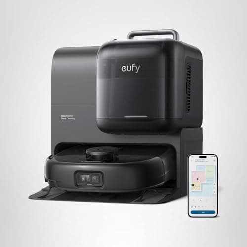 eufy Robot Vacuum Omni E28 - 20,000Pa Turbo Suction, HydroJet Always-Fresh 11.4" Roller Mop, World's First Portable Deep Cleaner, DuoSpiral Zero-Tangle Brushes, CornerRover Arm, 75-Day Self-Emptying Omni Station — image 10