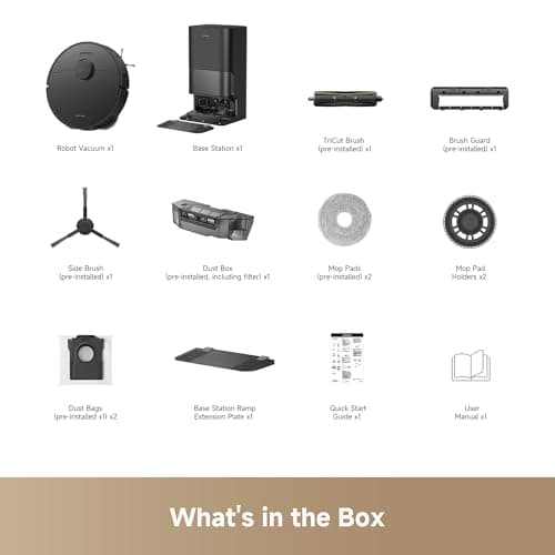 DREAME D30 Ultra Robot Vacuum and Mop - 25,000Pa Vormax Suction, PowerDock 100-Day Auto-Empty 3.2L Bag, DuoScrub Dual Rotary Mop, 5200mAh 250 Min, 4 Floor Maps, Alexa Siri Google — image 9