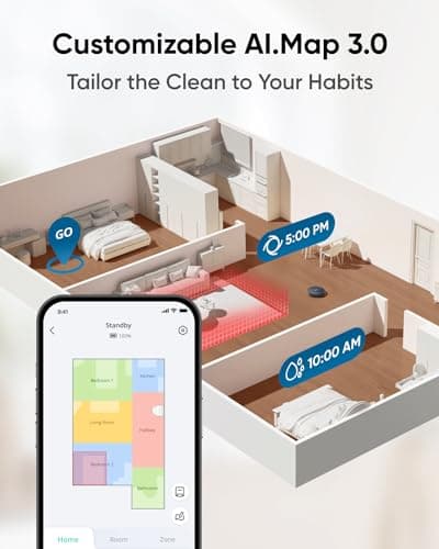 eufy X10 Pro Omni Robot Vacuum and Mop Combo | 8,000 Pa Suction | MopMaster 2.0 with 1kg Downward Pressure | 12mm Auto-Lift Mop | AI.See 100+ Obstacle Avoidance | All-in-One Station with Heated Drying — image 6