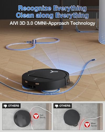 ECOVACS DEEBOT T50 PRO OMNI Robot Vacuum and Mop - 3.19-Inch Ultra-Slim, 15,000Pa Suction, OZMO Turbo 2.0 180RPM Dual Mop, ZeroTangle 2.0 0% Tangling, 10-in-1 OMNI Station 167°F Mop Wash, AIVI 3D 3.0, AGENT YIKO 2.0 — image 4