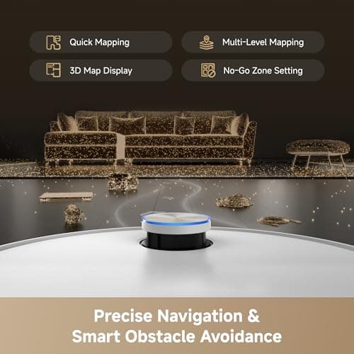 DREAME L60 Pro Ultra Robot Vacuum and Mop Combo | 35,000Pa Vormax Suction | 3.47in ProLeap Obstacle Crossing | VersaLift LiDAR Under-Furniture Cleaning | 212°F Hot-Water Mop Self-Cleaning | 100-Day Self-Emptying | 280+ Object Avoidance — image 6