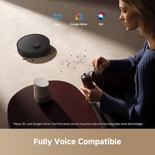 DREAME D20 Plus Robot Vacuum and Mop - 13,000Pa Vormax Suction | 100% Detangling  HyperStream DuoBrush | Self-Emptying 5L Dust Bag 150-Day Hands-Free | 285-Min Battery 5200mAh | Alexa Siri Google Control | 2-in-1 Vacuum & Mop — image 9