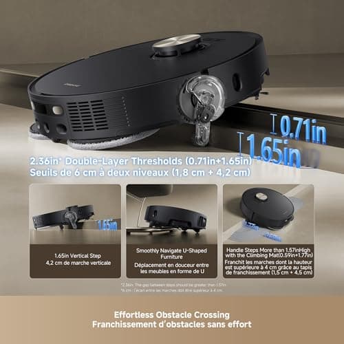 DREAME L50 Ultra Robot Vacuum and Mop Black with Auto-Empty and Mop Self-Cleaning, Precise Obstacle Avoidance, 19,500Pa Suction, HyperStream Detangling DuoBrush — image 2
