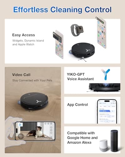 ECOVACS DEEBOT T50 PRO OMNI Robot Vacuum and Mop - 3.19-Inch Ultra-Slim, 15,000Pa Suction, OZMO Turbo 2.0 180RPM Dual Mop, ZeroTangle 2.0 0% Tangling, 10-in-1 OMNI Station 167°F Mop Wash, AIVI 3D 3.0, AGENT YIKO 2.0 — image 9