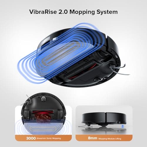 roborock Q10 S5+ Robot Vacuum and Mop - Upgraded from Q8 Max+, 10,000Pa HyperForce Suction, VibraRise 2.0 Sonic Mopping, Dual Anti-Tangle Design, Auto Mop Lifting 8mm Ultrasonic Carpet Detection, RockDock Plus 70-Day 2.7L SGS-Certified — image 5