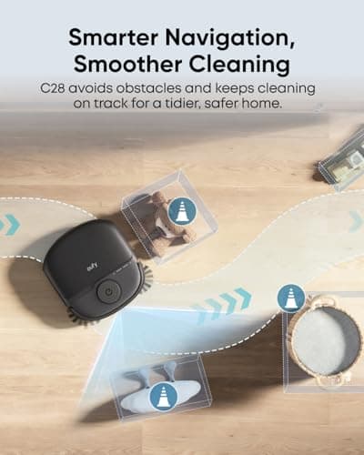 eufy C28 Robot Vacuum and Mop Combo - HydroJet Always-Fresh Roller Mop | 15,000Pa Turbo Suction | DuoSpiral 0% Tangle Brush | 75-Day Self-Emptying Omni Station | iPath 2.0 LiDAR Navigation | Auto Mop Washing and Drying — image 8