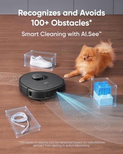 eufy X10 Pro Omni Robot Vacuum and Mop Combo | 8,000 Pa Suction | MopMaster 2.0 with 1kg Downward Pressure | 12mm Auto-Lift Mop | AI.See 100+ Obstacle Avoidance | All-in-One Station with Heated Drying — image 4