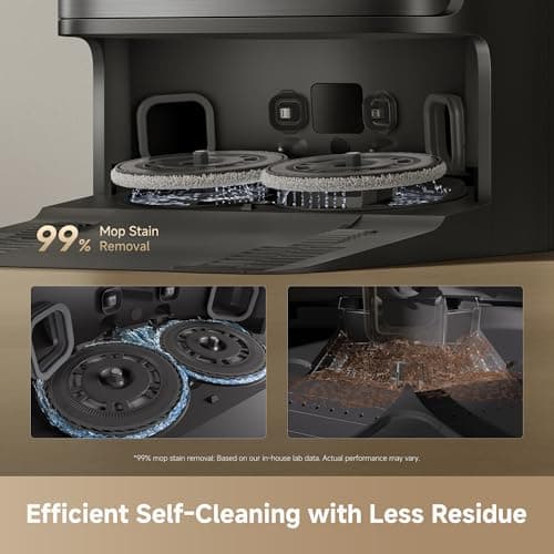 DREAME D30 Ultra Robot Vacuum and Mop - 25,000Pa Vormax Suction, PowerDock 100-Day Auto-Empty 3.2L Bag, DuoScrub Dual Rotary Mop, 5200mAh 250 Min, 4 Floor Maps, Alexa Siri Google — image 5