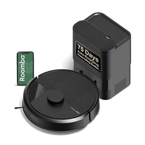 iRobot Roomba 105 Vac - Self-Empties 75 Days 99% Allergen Trapping | 70X Power-Lifting Suction vs Roomba 600 | 3-Stage Cleaning System | ClearView LiDAR Neat Rows Navigation 3 Floor Maps | 4 Suction Levels | Works with Alexa Siri Google — image 1