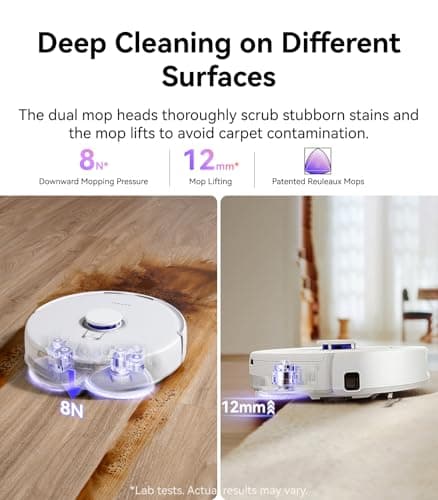 NARWAL Freo Z10 Robot Vacuum and Mop Combo - DualFlow Tangle-Free System | 15,000Pa Hyper Suction | AI Adaptive Hot Water Mop | 120-Day Self-Emptying | MopExtend EdgeSwing Corner Coverage | AI DirtSense | LiDAR 4.0 Navigation — image 8