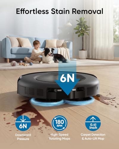 eufy Robot Vacuum Omni C20 | 7,000 Pa Suction | 3.35in Ultra-Slim Body | All-in-One Station with 60-Day Self-Emptying | Auto Mop Washing and Drying | Pro-Detangle Comb | iPath Laser Navigation | Best Budget Robot Vacuum for Small to Medium Homes — image 3