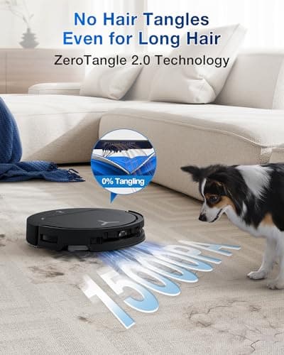 ECOVACS DEEBOT T50 PRO OMNI Robot Vacuum and Mop - 3.19-Inch Ultra-Slim, 15,000Pa Suction, OZMO Turbo 2.0 180RPM Dual Mop, ZeroTangle 2.0 0% Tangling, 10-in-1 OMNI Station 167°F Mop Wash, AIVI 3D 3.0, AGENT YIKO 2.0 — image 5