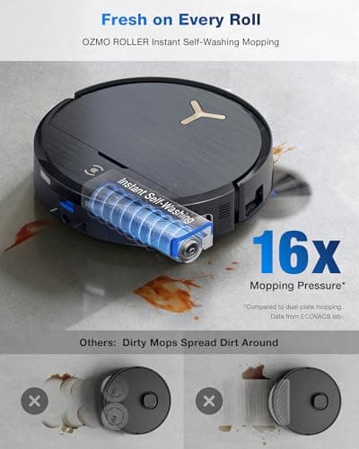 ECOVACS DEEBOT X9 PRO - 16,600Pa BLAST Suction 34.5 CFM Airflow, OZMO ROLLER Instant Self-Washing Mop 220RPM, 10-in-1 Omni Station 167°F Mop Wash, ZeroTangle 3.0, TruEdge 2.0 100% Coverage, AI Stain Detection 2.0 — image 3