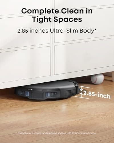 eufy C10 Robot Vacuum | 4,000 Pa Suction | 60-Day Self-Emptying | 2.85in Ultra-Slim Body | CorneRover Extendable Side Brush | iPath Laser Navigation | Pro-Detangle Comb | Best Budget Robot Vacuum for Small Homes and Tight Spaces — image 5