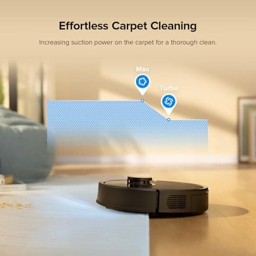 roborock Q7 M5+ Robot Vacuum and Mop - Upgraded from Q5 Max+, 10,000Pa HyperForce Suction, Dual Anti-Tangle JawScrapers Combo Brush, RockDock Plus 2.7L 7-9 Weeks Self-Empty, E12 Filtration, PreciSense LiDAR 4-Floor Mapping, App Control — image 9