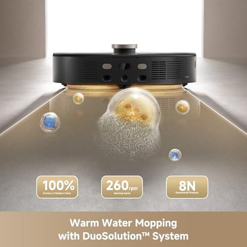 MOVA V50 Ultra Robot Vacuum and Mop, 24,000Pa Suction, TroboWave DuoBrush Zero Tangling, StepMaster 2.36-Inch Obstacle Crossing, FlexiRise Retractable DToF Navigation, Hot Water Mop Self-Wash, DuoSolution Dual Tanks — image 8