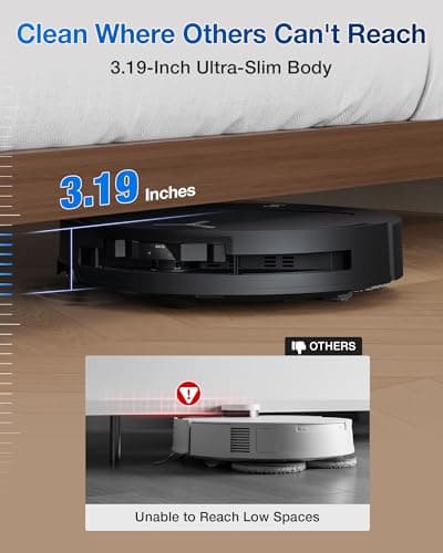 ECOVACS DEEBOT T50 PRO OMNI Robot Vacuum and Mop - 3.19-Inch Ultra-Slim, 15,000Pa Suction, OZMO Turbo 2.0 180RPM Dual Mop, ZeroTangle 2.0 0% Tangling, 10-in-1 OMNI Station 167°F Mop Wash, AIVI 3D 3.0, AGENT YIKO 2.0 — image 2