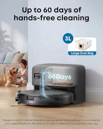 eufy C10 Robot Vacuum | 4,000 Pa Suction | 60-Day Self-Emptying | 2.85in Ultra-Slim Body | CorneRover Extendable Side Brush | iPath Laser Navigation | Pro-Detangle Comb | Best Budget Robot Vacuum for Small Homes and Tight Spaces — image 2