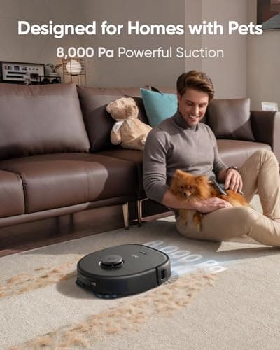 eufy X10 Pro Omni Robot Vacuum and Mop Combo | 8,000 Pa Suction | MopMaster 2.0 with 1kg Downward Pressure | 12mm Auto-Lift Mop | AI.See 100+ Obstacle Avoidance | All-in-One Station with Heated Drying — image 5