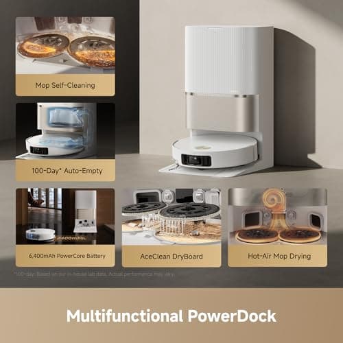 DREAME L60 Pro Ultra Robot Vacuum and Mop Combo | 35,000Pa Vormax Suction | 3.47in ProLeap Obstacle Crossing | VersaLift LiDAR Under-Furniture Cleaning | 212°F Hot-Water Mop Self-Cleaning | 100-Day Self-Emptying | 280+ Object Avoidance — image 4