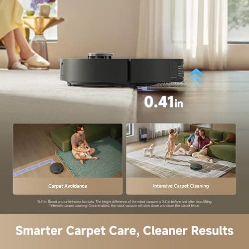 DREAME D30 Ultra Robot Vacuum and Mop - 25,000Pa Vormax Suction, PowerDock 100-Day Auto-Empty 3.2L Bag, DuoScrub Dual Rotary Mop, 5200mAh 250 Min, 4 Floor Maps, Alexa Siri Google — image 8