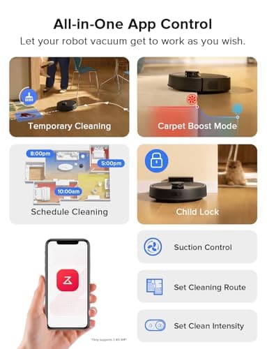 roborock Q7 L5 Robot Vacuum and Mop Combo - 8,000Pa HyperForce Suction, Dual Anti-Tangle System, PreciSense LiDAR 6x Quick Mapping 3 Floor Maps, 150 Min Runtime — image 7