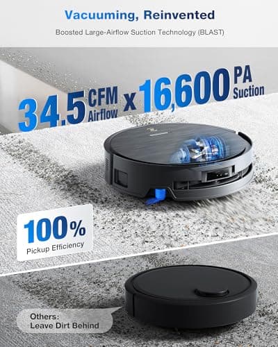 ECOVACS DEEBOT X9 PRO - 16,600Pa BLAST Suction 34.5 CFM Airflow, OZMO ROLLER Instant Self-Washing Mop 220RPM, 10-in-1 Omni Station 167°F Mop Wash, ZeroTangle 3.0, TruEdge 2.0 100% Coverage, AI Stain Detection 2.0 — image 4
