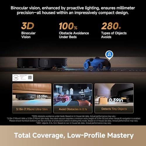 DREAME X60 Max Ultra - 3.13in Ultra-Thin Design | 35,000Pa Vormax Suction | 212°F Hot Water Mop | 280+ Object Avoidance | DuoBrush 2.0 Tangle-Free | 11-in-1 PowerDock | Self-Emptying Robot Vacuum for Pet Hair & Deep Floor Cleaning — image 2