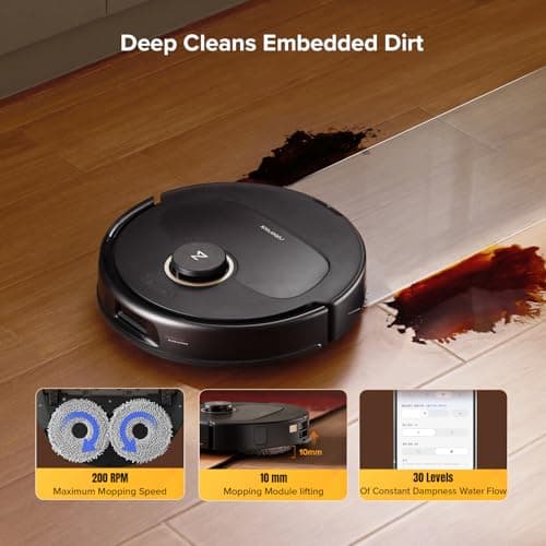 roborock Qrevo S5V Robot Vacuum and Mop - 12,000Pa HyperForce Suction, FlexiArm Edge Mopping, SGS-Certified Triple Anti-Tangle, 45°C Warm Air Drying, Auto Self-Emptying 7-Week Dust Bag, PreciSense LiDAR, Self-Emptying Robot Vacuum for Pet Hair — image 6