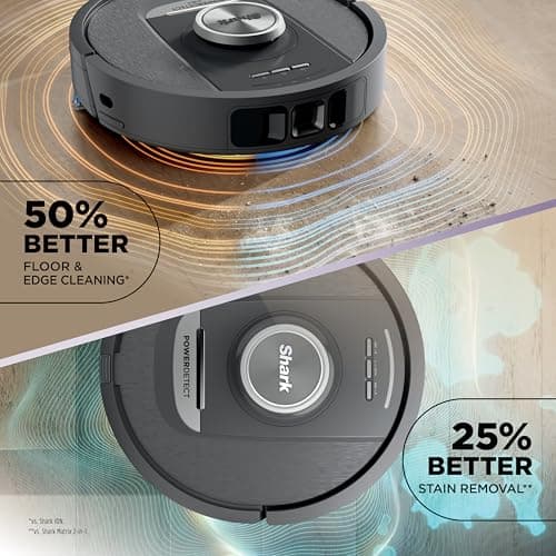Shark PowerDetect RV2820YE Robot Vacuum and Mop - NeverTouch Self-Emptying Refilling Base, 60-Day Debris Capacity, 30-Day Water Tank, Self-Drying Mop Pad, 5 PowerDetect Technologies, NeverMiss 50% Better Edge Cleaning, Sonic Mopping, 360° LiDAR Navigation — image 4