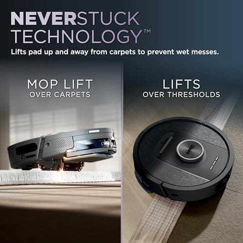 Shark PowerDetect RV2820YE Robot Vacuum and Mop - NeverTouch Self-Emptying Refilling Base, 60-Day Debris Capacity, 30-Day Water Tank, Self-Drying Mop Pad, 5 PowerDetect Technologies, NeverMiss 50% Better Edge Cleaning, Sonic Mopping, 360° LiDAR Navigation — image 5
