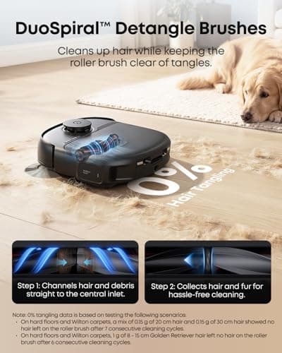 eufy C28 Robot Vacuum and Mop Combo - HydroJet Always-Fresh Roller Mop | 15,000Pa Turbo Suction | DuoSpiral 0% Tangle Brush | 75-Day Self-Emptying Omni Station | iPath 2.0 LiDAR Navigation | Auto Mop Washing and Drying — image 5