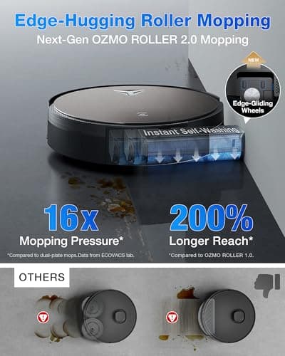 ECOVACS DEEBOT X11 PRO Omni | 19,500Pa BLAST Suction | OZMO ROLLER 2.0 Instant Self-Cleaning Mop | ZeroTangle 3.0 | GaN PowerBoost Fast Charging | 10-in-1 OMNI Station | Best for Large Homes, Pet Hair and Streak-Free Mopping — image 4
