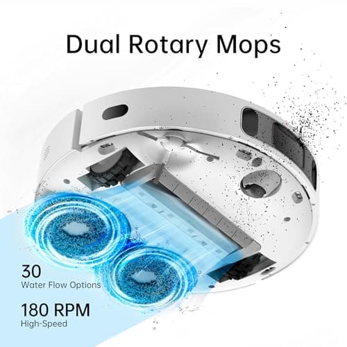 dreame L10s Ultra Robot Vacuum and Mop Combo, Auto Mop Cleaning and Drying, 3L Dust Bag 60-Day Hands-Free, 2.5L Water Tank, 5300Pa Suction, Dual Rotary Mops 180RPM 30 Water Flow Options, AI+3D Navigation, Remote Video, Compatible with Alexa Siri Google — image 5