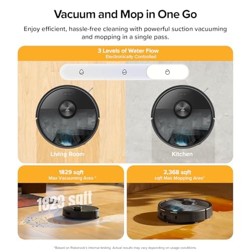 roborock Q7 M5+ Robot Vacuum and Mop - Upgraded from Q5 Max+, 10,000Pa HyperForce Suction, Dual Anti-Tangle JawScrapers Combo Brush, RockDock Plus 2.7L 7-9 Weeks Self-Empty, E12 Filtration, PreciSense LiDAR 4-Floor Mapping, App Control — image 5
