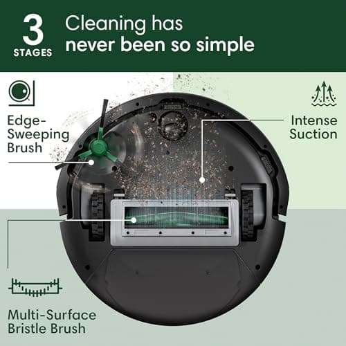 iRobot Roomba 105 Vac - Self-Empties 75 Days 99% Allergen Trapping | 70X Power-Lifting Suction vs Roomba 600 | 3-Stage Cleaning System | ClearView LiDAR Neat Rows Navigation 3 Floor Maps | 4 Suction Levels | Works with Alexa Siri Google — image 4