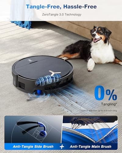 ECOVACS DEEBOT X9 PRO - 16,600Pa BLAST Suction 34.5 CFM Airflow, OZMO ROLLER Instant Self-Washing Mop 220RPM, 10-in-1 Omni Station 167°F Mop Wash, ZeroTangle 3.0, TruEdge 2.0 100% Coverage, AI Stain Detection 2.0 — image 6