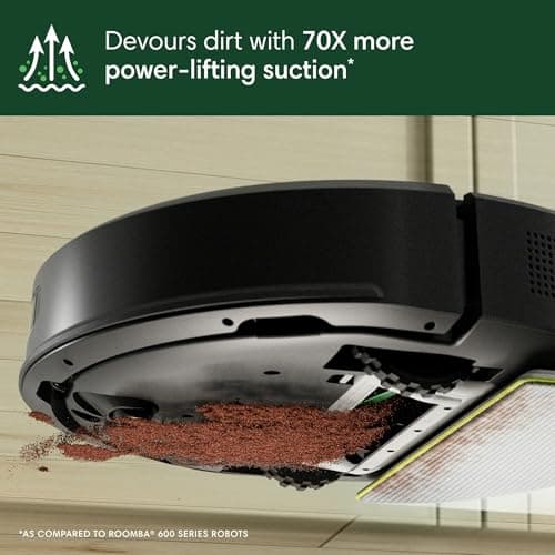 iRobot Roomba 105X Combo Robot Vacuum and Mop - AutoEmpty Dock 75-Day Hands-Free Emptying, 70x Power-Lifting Suction, SmartScrub 2x Deeper Scrubbing, ClearView LiDAR Smart Mapping, Carpet Detect Auto-Avoidance, 4 Suction Levels — image 5