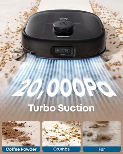 eufy Robot Vacuum Omni E28 - 20,000Pa Turbo Suction, HydroJet Always-Fresh 11.4" Roller Mop, World's First Portable Deep Cleaner, DuoSpiral Zero-Tangle Brushes, CornerRover Arm, 75-Day Self-Emptying Omni Station — image 5