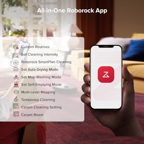 roborock Qrevo S5V Robot Vacuum and Mop - 12,000Pa HyperForce Suction, FlexiArm Edge Mopping, SGS-Certified Triple Anti-Tangle, 45°C Warm Air Drying, Auto Self-Emptying 7-Week Dust Bag, PreciSense LiDAR, Self-Emptying Robot Vacuum for Pet Hair — image 9
