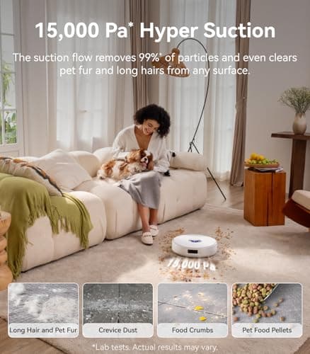 NARWAL Freo Z10 Robot Vacuum and Mop Combo - DualFlow Tangle-Free System | 15,000Pa Hyper Suction | AI Adaptive Hot Water Mop | 120-Day Self-Emptying | MopExtend EdgeSwing Corner Coverage | AI DirtSense | LiDAR 4.0 Navigation — image 5