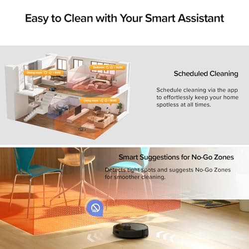 roborock Q7 M5+ Robot Vacuum and Mop - Upgraded from Q5 Max+, 10,000Pa HyperForce Suction, Dual Anti-Tangle JawScrapers Combo Brush, RockDock Plus 2.7L 7-9 Weeks Self-Empty, E12 Filtration, PreciSense LiDAR 4-Floor Mapping, App Control — image 8