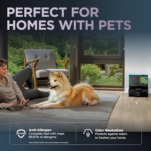 Shark PowerDetect RV2820YE Robot Vacuum and Mop - NeverTouch Self-Emptying Refilling Base, 60-Day Debris Capacity, 30-Day Water Tank, Self-Drying Mop Pad, 5 PowerDetect Technologies, NeverMiss 50% Better Edge Cleaning, Sonic Mopping, 360° LiDAR Navigation — image 6