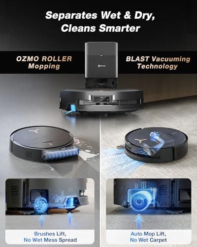 ECOVACS DEEBOT X9 PRO - 16,600Pa BLAST Suction 34.5 CFM Airflow, OZMO ROLLER Instant Self-Washing Mop 220RPM, 10-in-1 Omni Station 167°F Mop Wash, ZeroTangle 3.0, TruEdge 2.0 100% Coverage, AI Stain Detection 2.0 — image 2