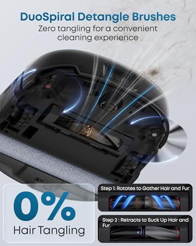 eufy Robot Vacuum E25 - World’s First HydroJet Mop | 20,000 Pa Suction | Self-Washing Station | Alexa & Google Control | DuoSpiral Anti-Tangle Brushes | Auto Empty Station | 125 Min Runtime | 75 Days of Hands-Free Cleaning — image 8
