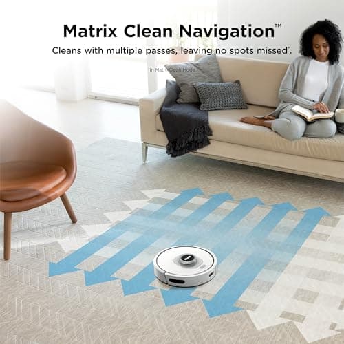 Shark Matrix Clean AV2511AE AI Ultra Robot Vacuum - XL Bagless Self-Empty Base 60-Day Capacity | Matrix Clean Multi-Pass Grid Navigation | 360° LiDAR Precision Mapping | Self-Cleaning Anti-Hair Wrap Brushroll | 120-Min Runtime | Alexa & Google Control — image 7