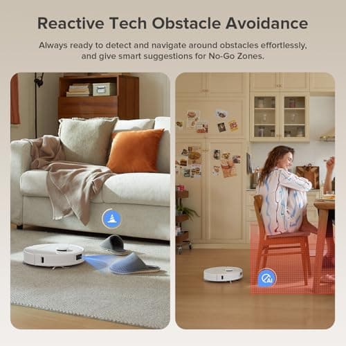 Roborock QV 35A Robot Vacuum and Mop - 8000Pa HyperForce Suction | Tangle-Free Brush System | 200RPM Dual Spinning Mops | Reactive Tech Obstacle Avoidance | PreciSense LiDAR Navigation | Self-Emptying Robot Vacuum for Pet Hair — image 7