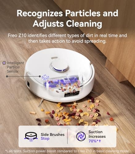 NARWAL Freo Z10 Robot Vacuum and Mop Combo - DualFlow Tangle-Free System | 15,000Pa Hyper Suction | AI Adaptive Hot Water Mop | 120-Day Self-Emptying | MopExtend EdgeSwing Corner Coverage | AI DirtSense | LiDAR 4.0 Navigation — image 6