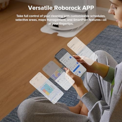 Roborock QV 35A Robot Vacuum and Mop - 8000Pa HyperForce Suction | Tangle-Free Brush System | 200RPM Dual Spinning Mops | Reactive Tech Obstacle Avoidance | PreciSense LiDAR Navigation | Self-Emptying Robot Vacuum for Pet Hair — image 9